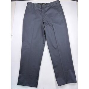 LL Bean Comfort Waist Chino Pants Mens 38 Navy Blue Cotton Trousers 262555